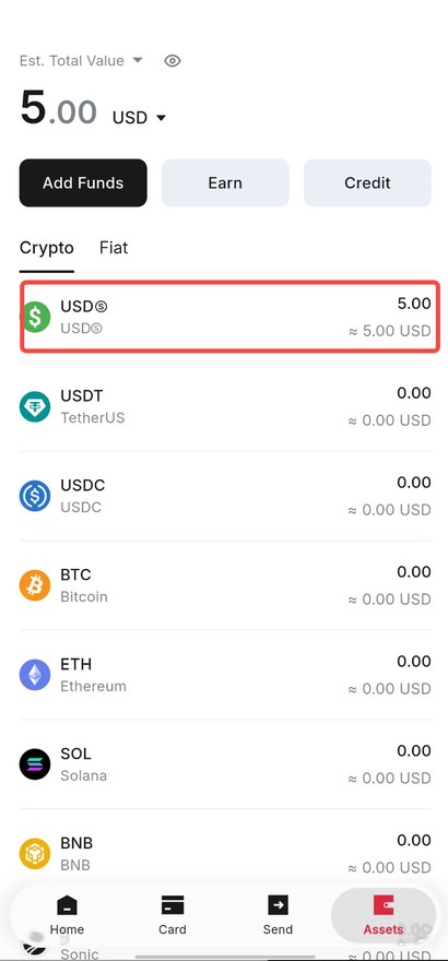 RedotPay App 奖励余额页（USDⓈ）：显示 5.00 USD 奖励金额、Valid until 30 Days、Expire date 等信息，下方为资产明细列表